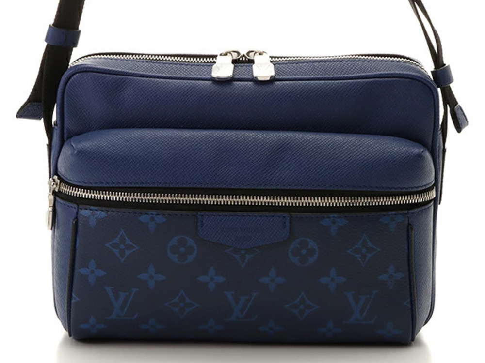 LOUIS VUITTON Outdoor Messenger Shoulder Bag Taigarama Cobalt Blue